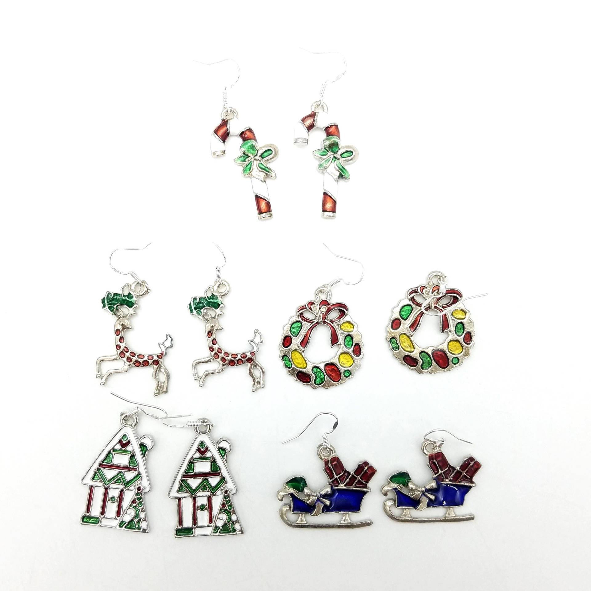 Emaille Urlaub Baumeln Ohrringe Sterling Silber Französisch Brisuren - 5 Styles von ThingsGrandmaKept