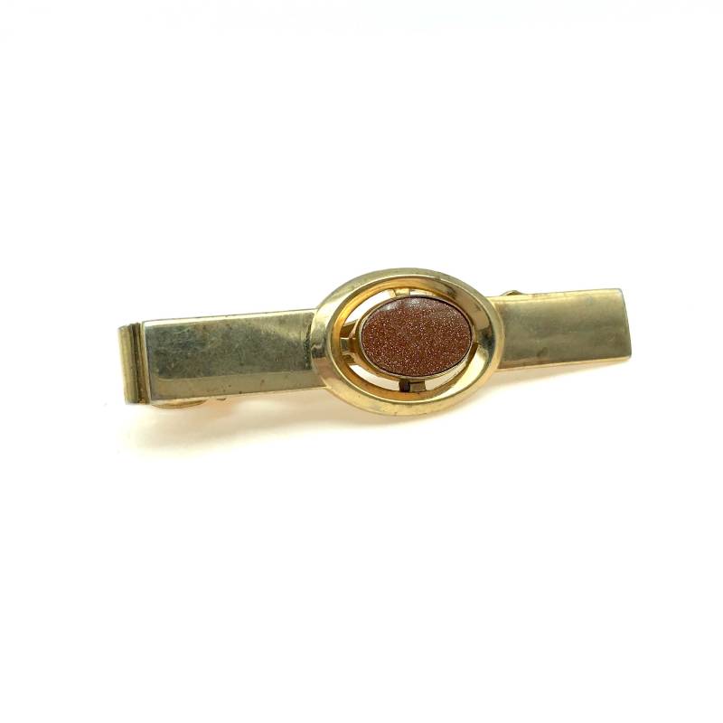 Goldstone Krawattenklammer Signiert Anson von ThingsGrandmaKept