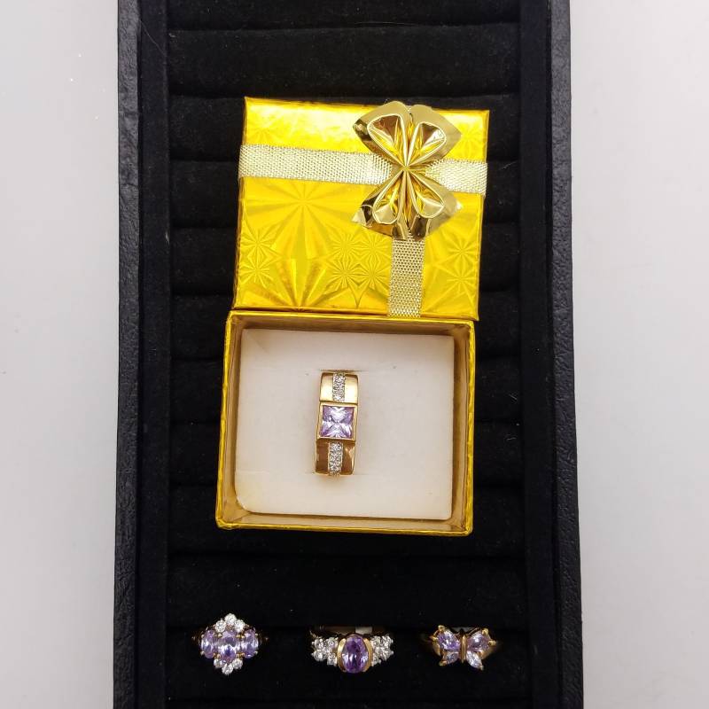 Größe 6 New Old Stock 14K Vergoldet & Amethyst Cz Ring - Ihrer Wahl von ThingsGrandmaKept