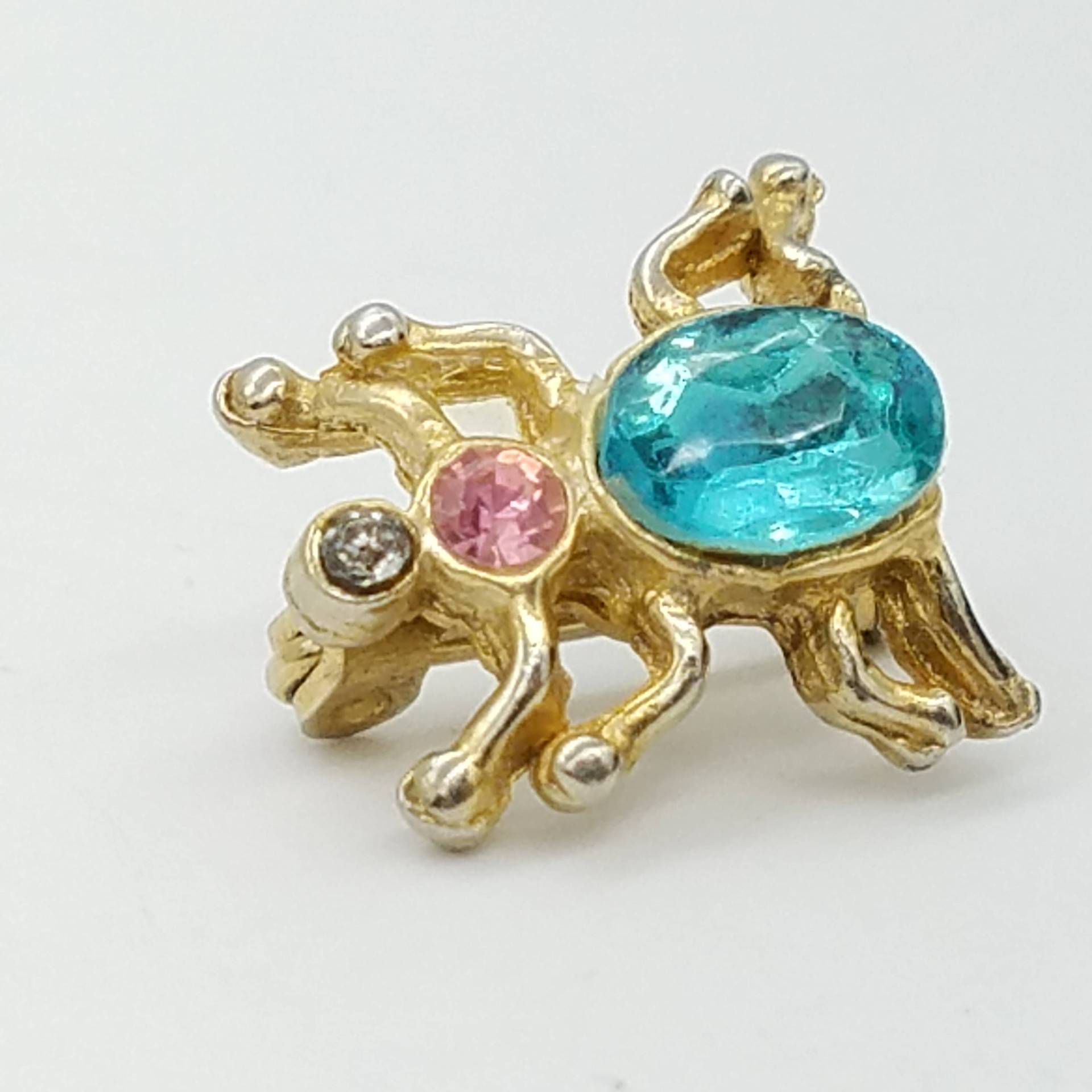 Liebling Vintage Blau & Pink Strass Spinne Pin Liebling Vintage Blau & Pink Strass Spinne Pin von ThingsGrandmaKept