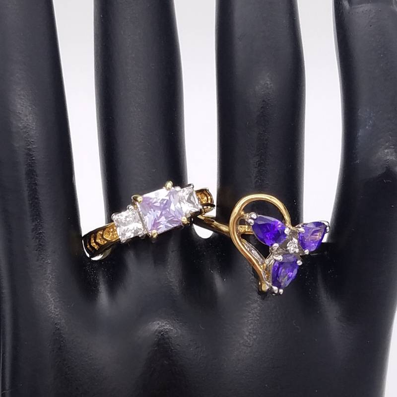 New Old Stock 14K Vergoldet & Cz Ring - Größe 9 von ThingsGrandmaKept