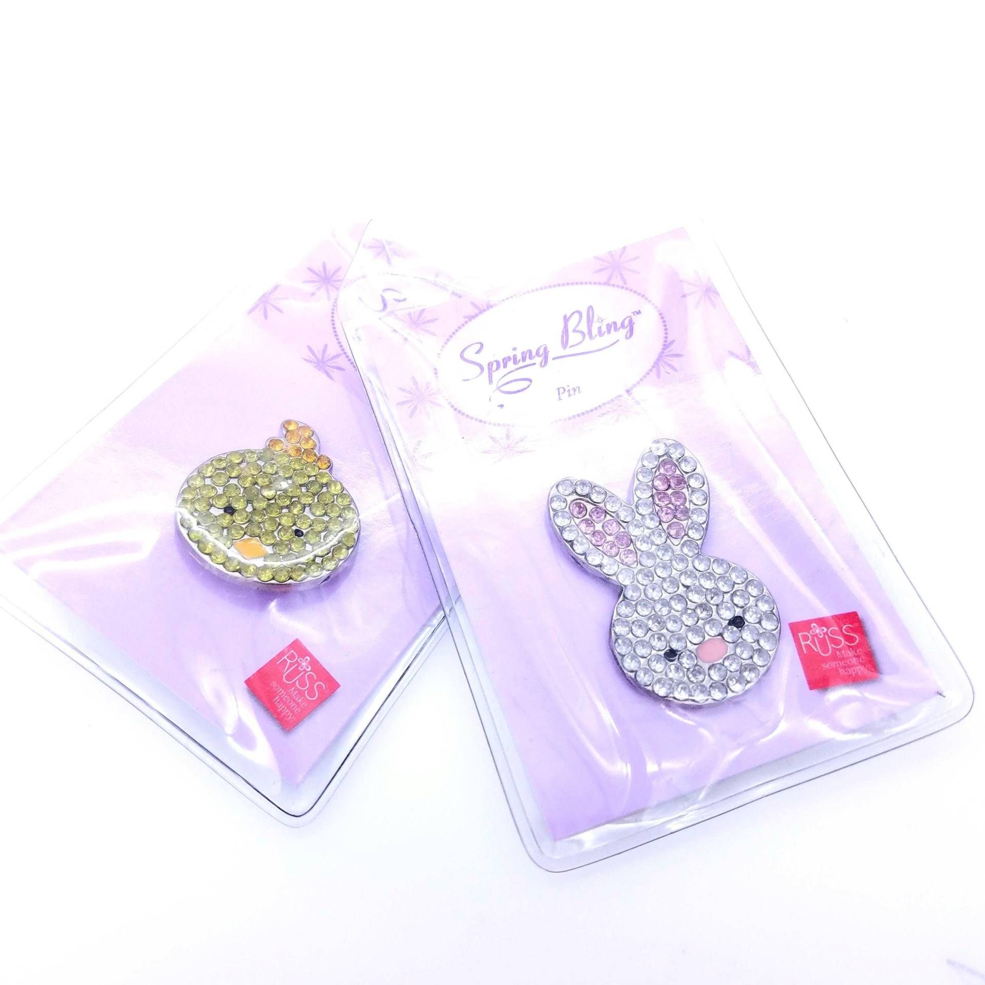 Russ Strass Frühling Bling Pin - Ihre Wahl Von Bunny Oder Baby Chick Russ Strass Frühling Bling Pin - Ihre Wahl Von Bunny Oder Baby Chick von ThingsGrandmaKept