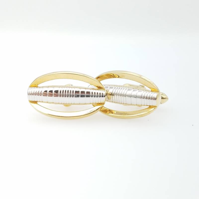 Swank Gold Silber Ton Oval Manschettenknöpfe von ThingsGrandmaKept