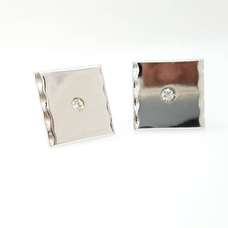 Swank Silber & Strass Manschettenknöpfe von ThingsGrandmaKept