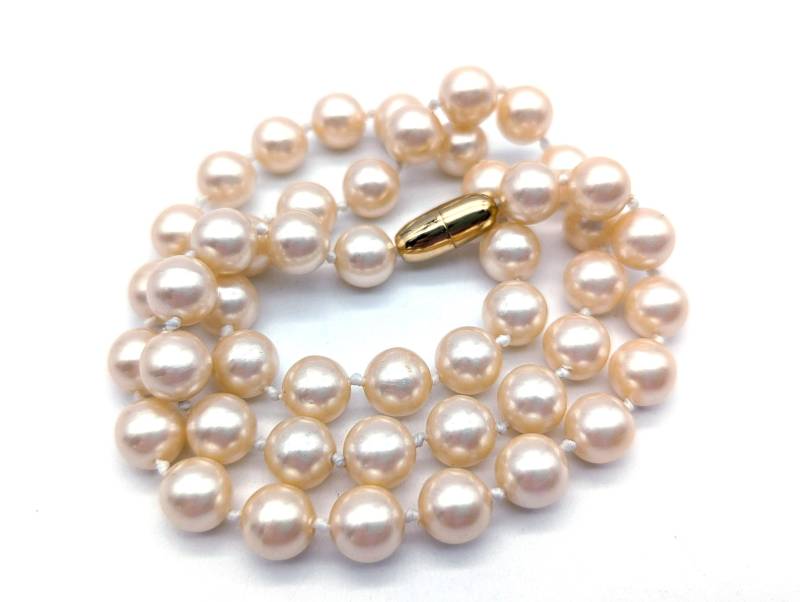 Warme Elfenbein Faux Perle Einfache Halskette Mit Gold Schraubverschluss - 18 von ThingsGrandmaKept
