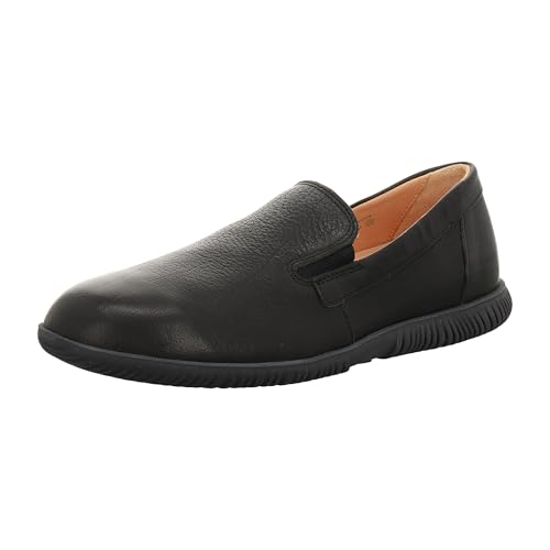 Think! Herren Hauki Chromfrei Gegerbte Nachhaltige Wechselfußbett Slipper, 0000 Schwarz, 46 EU von Think!