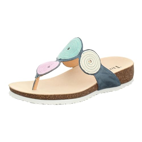 Think! Damen Julia Nachhaltige Pantolette, 8010 Denim Kombi, 42 EU von THINK!