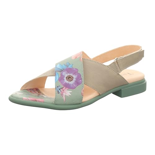 Think! Damen Kamaa Chromfrei Gegerbte Nachhaltige Riemchen Think Sandale Damen KAMAA Sandale 9010 VERDOLINO/KOMBI 37 EU, 9010 Verdolino Kombi, 37 EU von THINK!