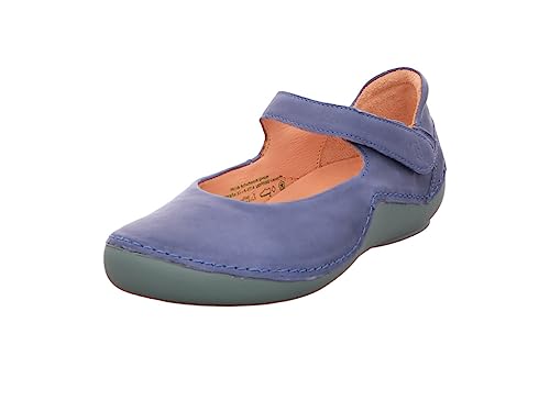 Think! Damen Kapsl_3-000416 Sustainable Interchangeable Footbed Ballerinas, 8010 Denim, 42.5 EU von Think!