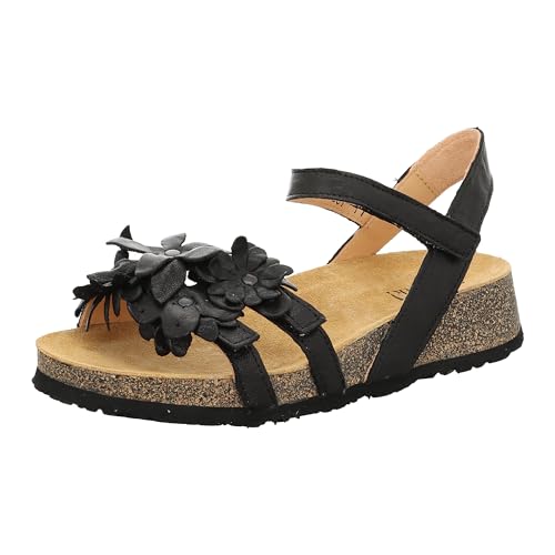 Think! Damen Koak Chromfrei Gegerbte Nachhaltige Slingback Sandale, 0000 Schwarz, 43 EU von Think!