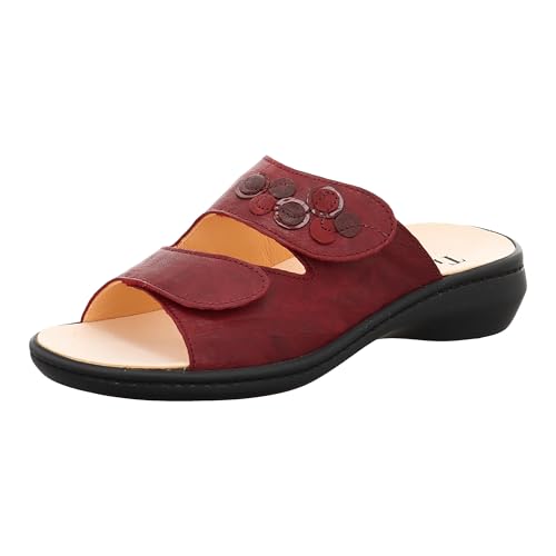THINK! Damen CAMILLA chromfrei gegerbte nachhaltige Pantolette, ROSSO/KOMBI 5000 von Think!