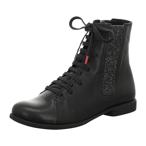 THINK! Damen AGRAT chromfrei gegerbte nachhaltige Stiefelette, 0000 SCHWARZ, 39.5 EU von Think!