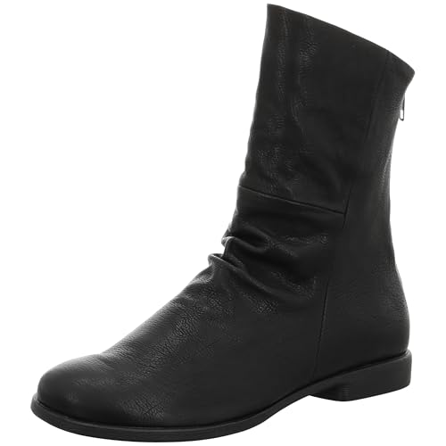 THINK! Damen AGRAT chromfrei gegerbte nachhaltige Stiefelette, 0010 SCHWARZ, 40 EU von Think!