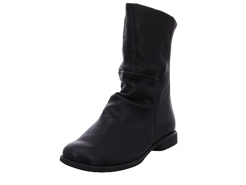 THINK! Damen AGRAT chromfrei gegerbte nachhaltige Stiefelette, 0010 SCHWARZ, 40.5 EU von Think!