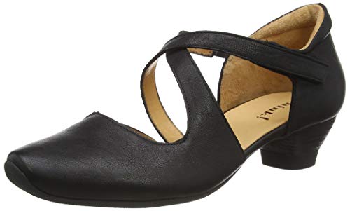 THINK! Damen AIDA_3-000209 nachhaltige Riemchen Pumps, 0000 SCHWARZ, 37 EU von Think!