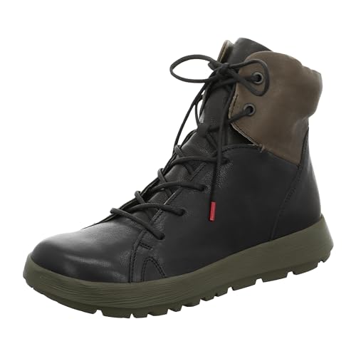 THINK! Damen COMODA chromfrei gegerbte, nachhaltige Stiefelette, 0020 SCHWARZ/Kombi, 39.5 EU von Think!