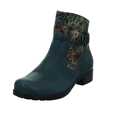 THINK! Damen Denk, Biker Boots, Blau (Atlantic/Kombi 88), 41 von Think!