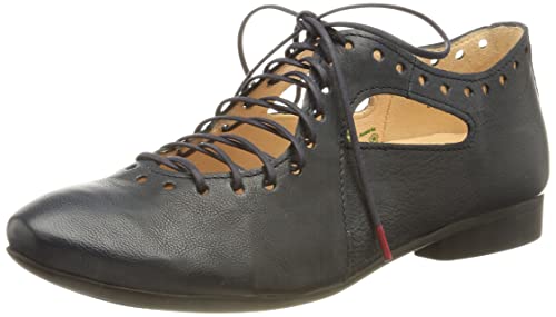 THINK! Damen GUAD2 chromfrei gegerbte nachhaltige Wechselfußbett Ballerinas, 8000 Ocean, 41 EU von THINK!