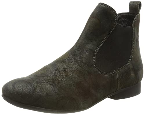 THINK! Damen Guad, nachhaltige, Leder gefütterte Chelsea Boots, Cemento, 37.5 EU von Think!