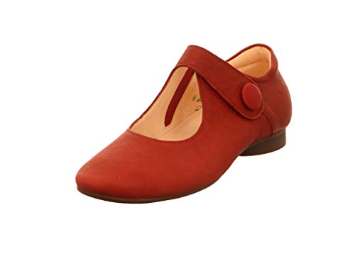 THINK! Damen Guad_484280 Riemchenballerinas, Rot (Rosso 70), 37.5 von Think!