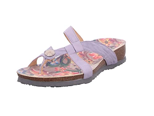 THINK! Damen Julia_3-000296 chromfrei gegerbte, nachhaltige Zehentrenner, 8000 Lavendel, 41 EU von Think!