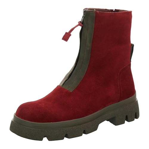THINK! Damen KANGAE Leder gefütterte nachhaltige Stiefelette, 5000 Merlot/Kombi, 41 EU von THINK!