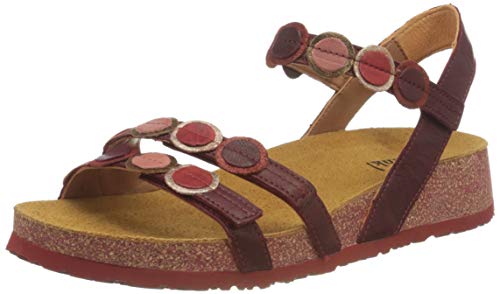 THINK! Damen KOAK_3-000322 nachhaltige Riemchen Sandale, 5000 Rosso/Kombi, 42 EU von THINK!