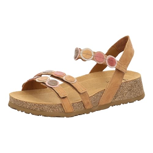 Think! Damen KOAK chromfrei gegerbte nachhaltige Sandale, TAN/KOMBI 3000 von Think!