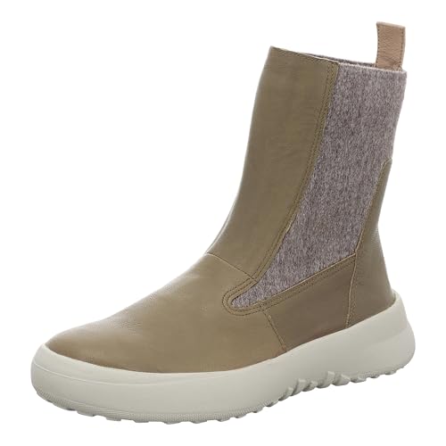 THINK! Damen KUSABI chromfrei gegerbte nachhaltige Chelsea-Boots, 2000 Taiga/Kombi, 39.5 EU von THINK!