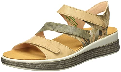 THINK! Damen Meggie, chromfrei gegerbte nachhaltige Wechselfußbett Slingback Sandale, 4000 Nude/Kombi, 40 EU von Think!