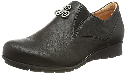 THINK! Damen Menscha chromfrei gegerbte nachhaltige Wechselfußbett Slipper, 0000 SCHWARZ, 37 EU THINK! Damen Menscha chromfrei gegerbte nachhaltige Wechselfußbett Slipper, 0000 SCHWARZ, 37 EU von Think!