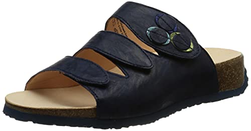 THINK! Damen Mizzi nachhaltige Pantolette Hausschuh, 8000 Indigo/Kombi, 35 EU von Think!