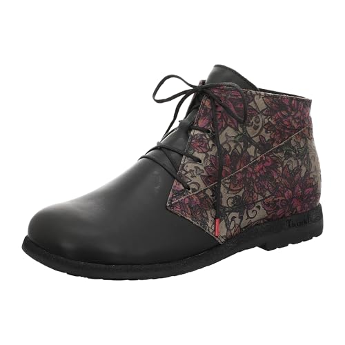 THINK! Damen RENTO Leder gefütterte nachhaltige Boots, 0000 SCHWARZ/Kombi, 38 EU von THINK!