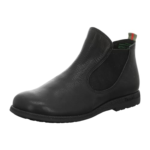 THINK! Damen RENTO chromfrei gegerbte Leder gefütterte Chelsea-Boots, 0000 SCHWARZ, 42.5 EU von THINK!