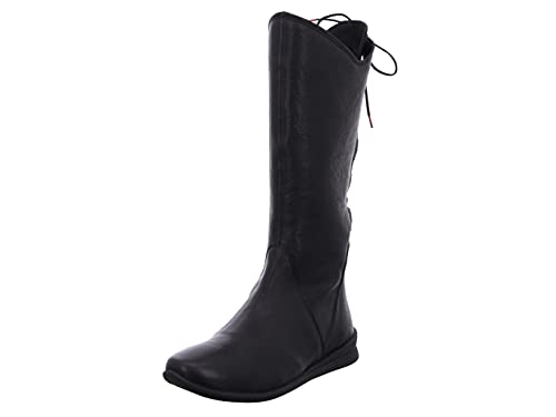 THINK! Damen SPUAT chromfrei gegerbte leicht gefütterte Stiefel, 0000 SCHWARZ, 40 EU von Think!