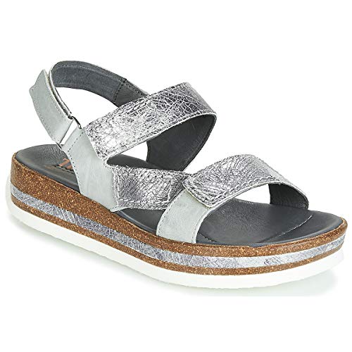 THINK! Damen ZEGA, Slingback Sandalen, Silber (Silber/Kombi 06), 39 von Think!