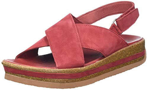 THINK! Damen ZEGA nachhaltige Flache Sandale, 5020 Cherry, 40 EU von Think!