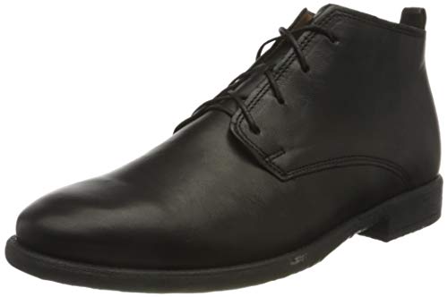 THINK! Herren CIVITA nachhaltige Leder gefütterte Stiefelette, 0000 SCHWARZ, 43 EU von Think!