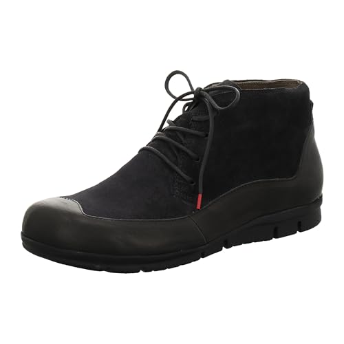 THINK! Herren King chromfrei gegerbte nachhaltige Stiefelette, 0000 SCHWARZ/Kombi, 42.5 EU von Think!