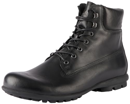 THINK! Herren Kong chromfrei gegerbte Lammfell Schneestiefel, 0020 SCHWARZ/Kombi, 42 EU von Think!