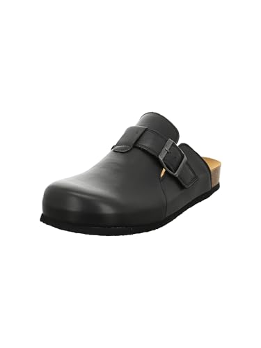 Think! Herren WOLFI chromfrei gegerbte nachhaltige Pantolette, SCHWARZ 0000 von Think!