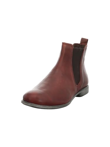 Think AGRAT Damen chromfrei gegerbte nachhaltige Chelsea Boot Stiefelette, Chianti 5040, 40.5 EU von Think