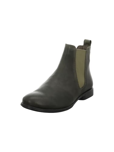 Think AGRAT Damen chromfrei gegerbte nachhaltige Chelsea Boot Stiefelette, Olive 7010, 42.5 EU von Think