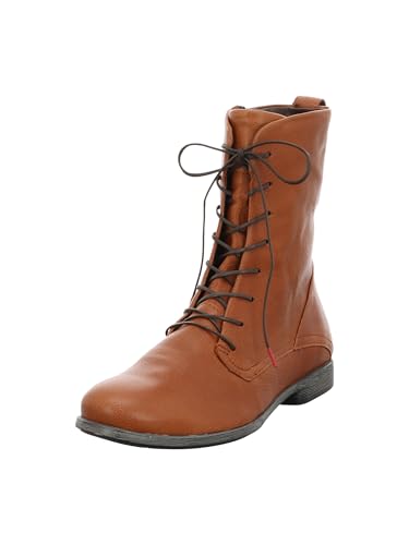 Think AGRAT Damen pflanzlich gegerbte nachhaltige Stiefelette, Cognac 3100, 42.5 EU von Think