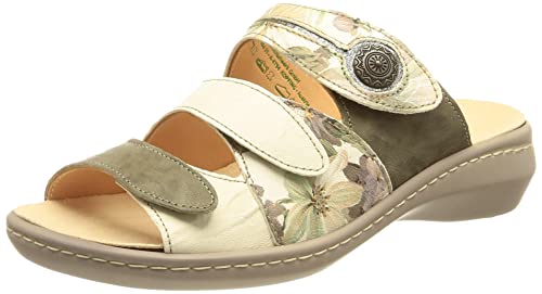 THINK! Damen Camilla chromfrei gegerbte nachhaltige Wechselfußbett Pantolette, 7060 Salbei/Kombi, 39 EU von Think!