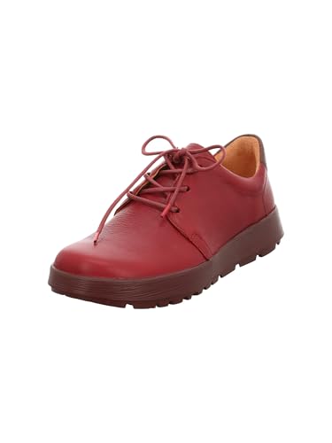 Think COMODA Damen chromfrei gegerbte nachhaltige Halbschuhe, Rosso/Kombi 5040, 38 EU von Think