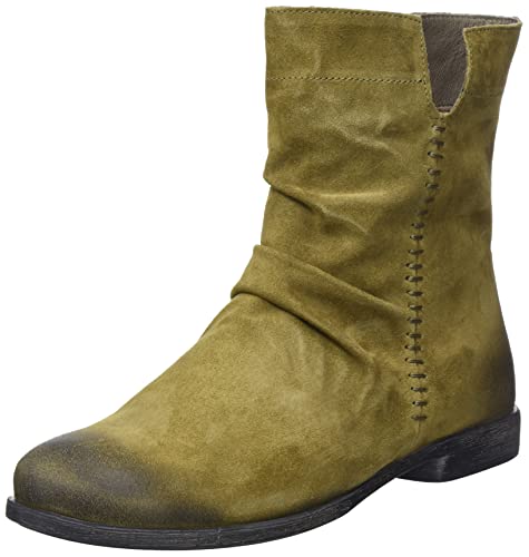 THINK! Damen AGRAT, nachhaltige, Leder gefütterte Stiefelette, 7000 Olive, 36 EU von Think!