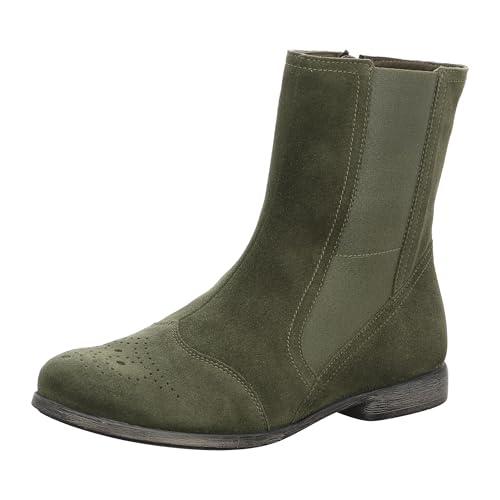 Think AGRAT Damen chromfrei gegerbte nachhaltige Stiefelette, Olive 7000, 41 EU von Think!