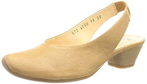 THINK! Damen AIDA, chromfrei gegerbte nachhaltige Slingback Pumps, 4000 Savana, 41 EU von Think!