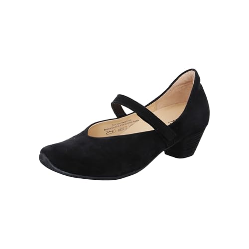 Think! Damen AIDA chromfrei gegerbte nachhaltige Halbschuhe, SCHWARZ 0000 von Think